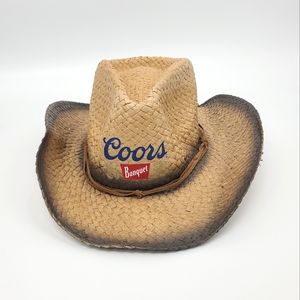 Coors Banquet Paper Straw Unisex Hat 